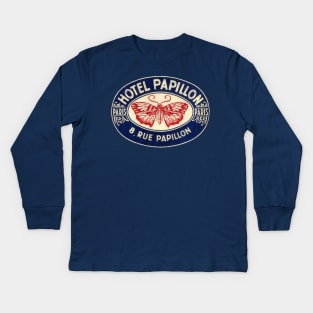 Hotel Papillon Paris Kids Long Sleeve T-Shirt